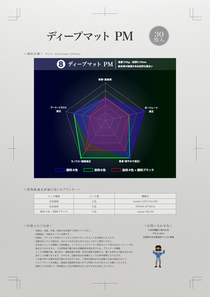 【特殊紙】ディープマット PM