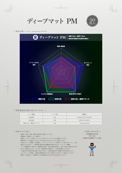 【特殊紙】ディープマット PM